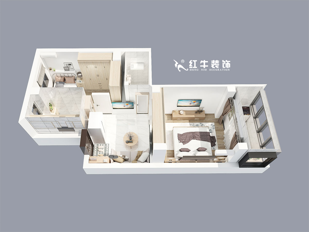 张桐玮_泰仓巷8号203室-47㎡-北欧风格00鸟瞰图